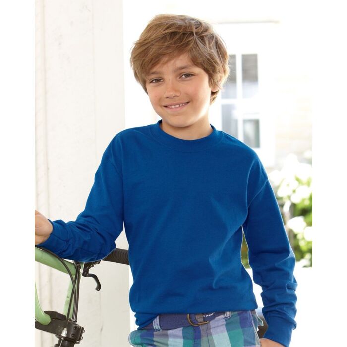 Authentic Cotton Long Sleeve T-Shirt (Youth) Thumbnail