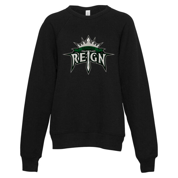 Reign Softball (only Front) - Youth Sponge Fleece Crewneck Sweatshirt Thumbnail