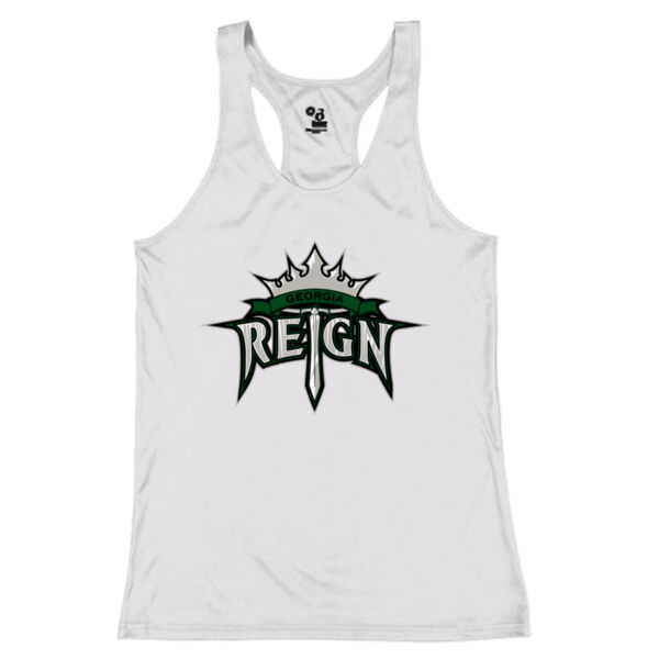 Reign Softball (only Front) - Girls’ B-Core Racerback Tank Top Thumbnail